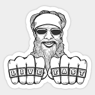 Bearded Biker Sticker